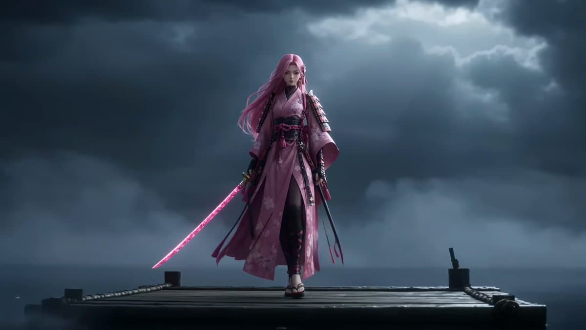 Samurai Duel on Dark Lake