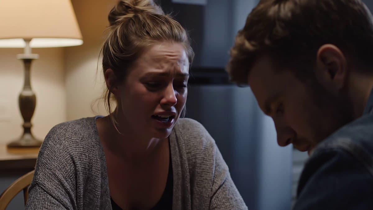 Emotional Kitchen Scene with Dialogue