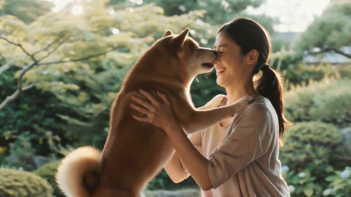 Japanese Summer Garden Shiba Inu