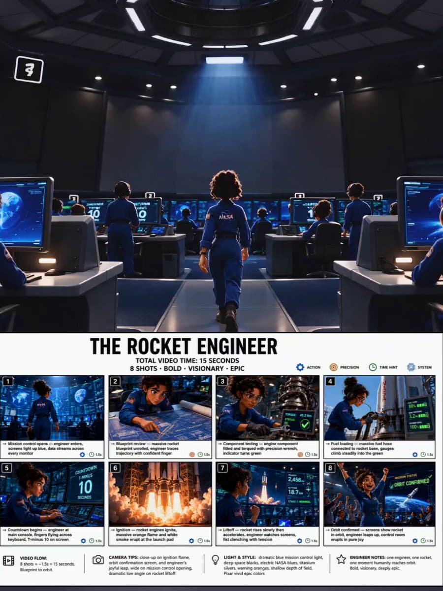 Animated Rocket Launch Storyboard