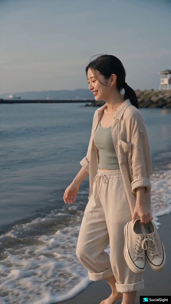 Contemporary Japanese Beach Vacation Vlog