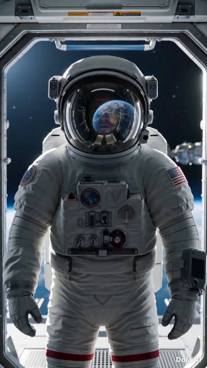 Cinematic Astronaut Space Leap