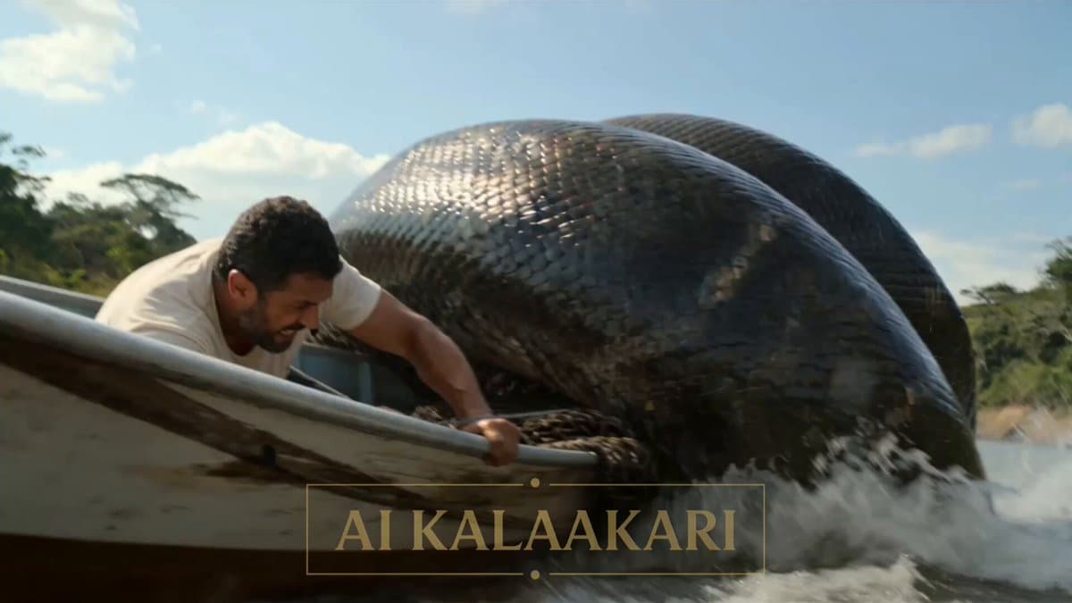 B-Movie Giant Snake Action Scene