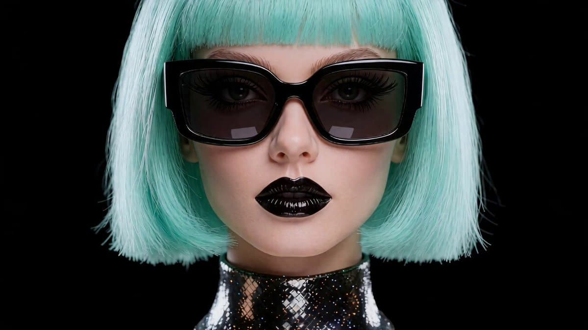 Futuristic Fashionista Neon Laser Scene