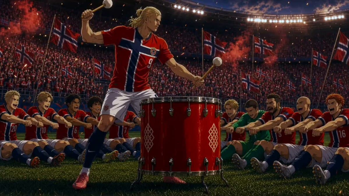 Haaland Viking Anime Soccer Video Prompt
