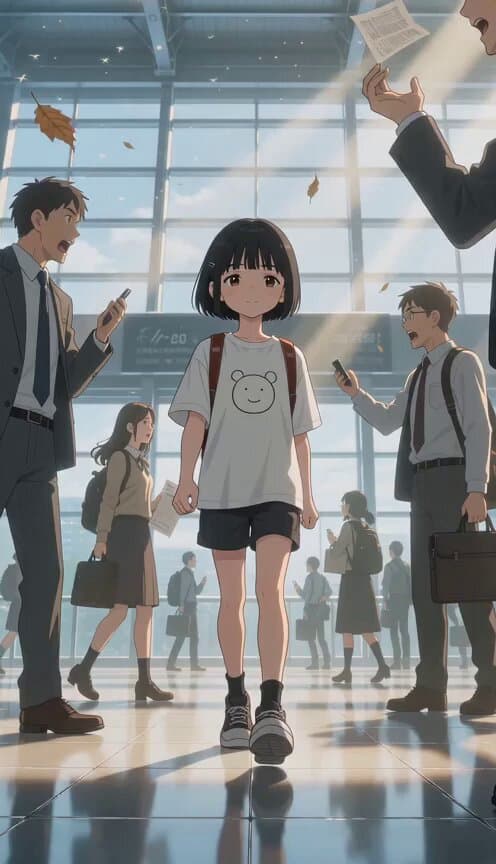 Slow Motion Station Anime Girl
