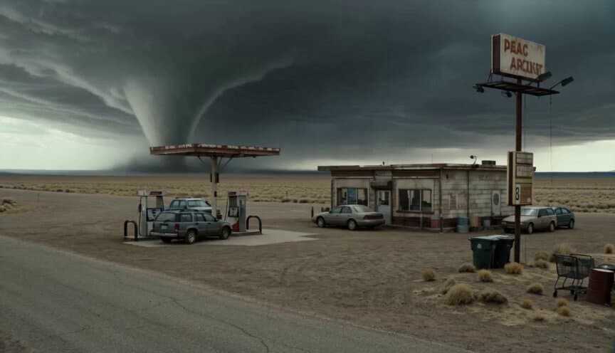 Storm Chaser Desert Tornado Action