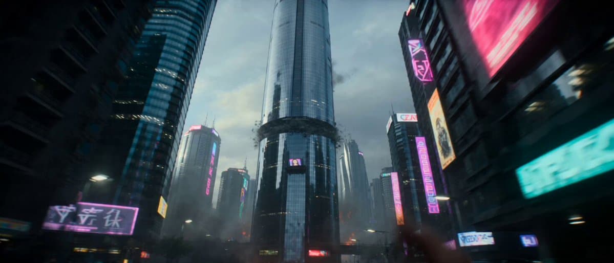 Hollywood Style Cyberpunk Disaster Movie Prompt