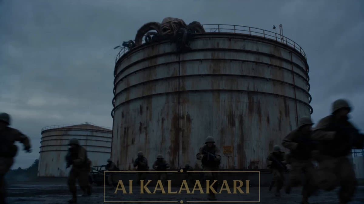 Sci-Fi Alien Attack on Fuel Depot