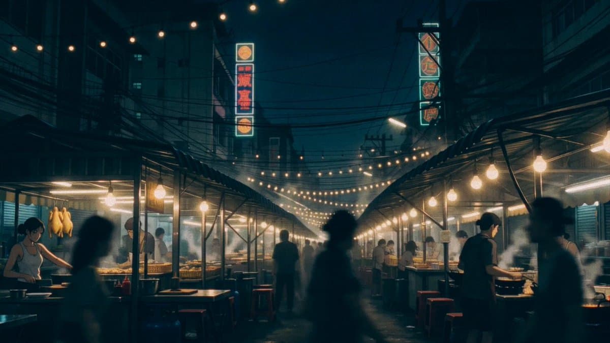 Bangkok Night Market Anime