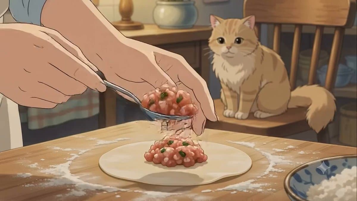 Studio Ghibli Style Dumpling Cooking