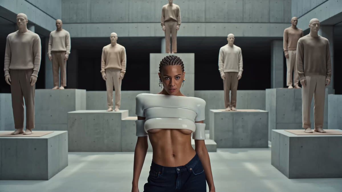Brutalist Sculpture Atrium Rap Video