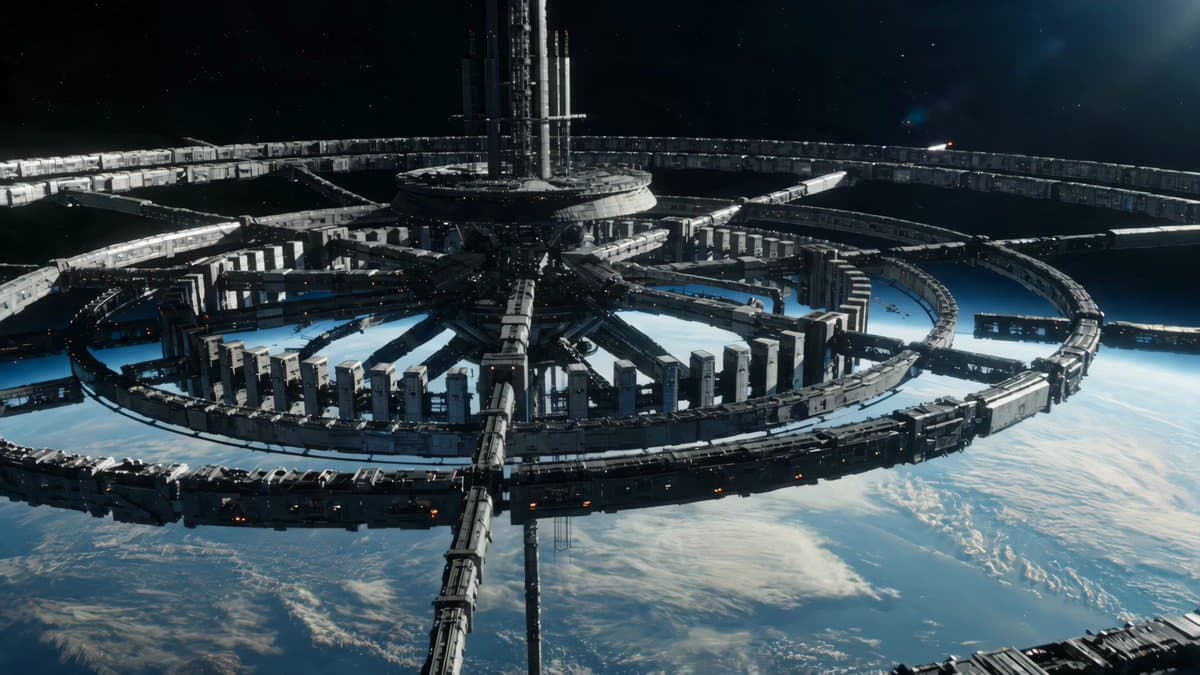 Sci-Fi Orbital Construction Collapse