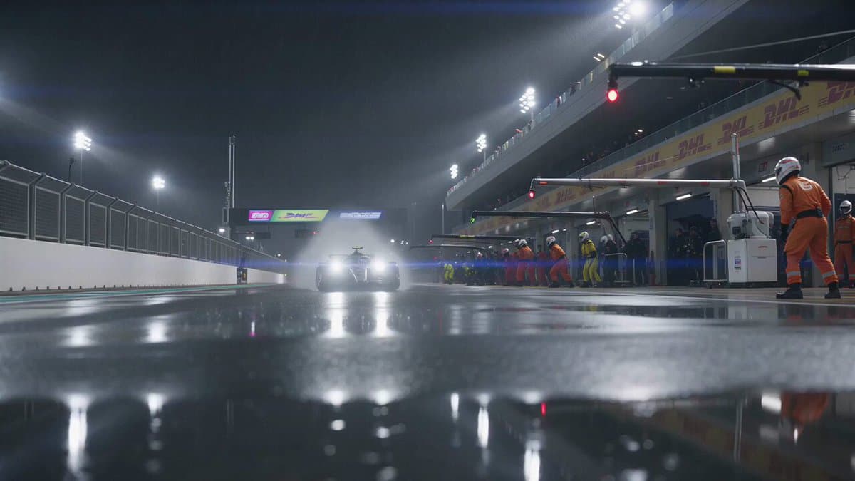 Formula 1 Night Rain Pit Stop