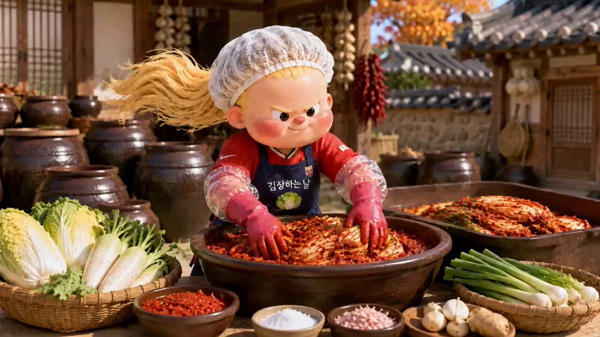 Chibi Haaland Kimchi Making Animation