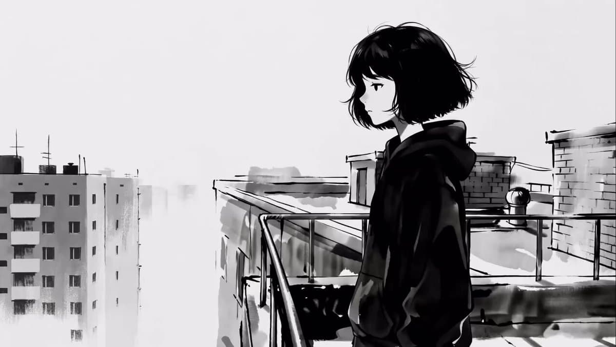 Monochromatic Manga Ink Animation