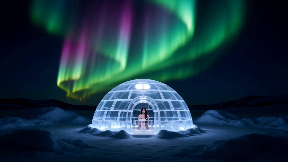Antarctic Aurora Ice ASMR Eating