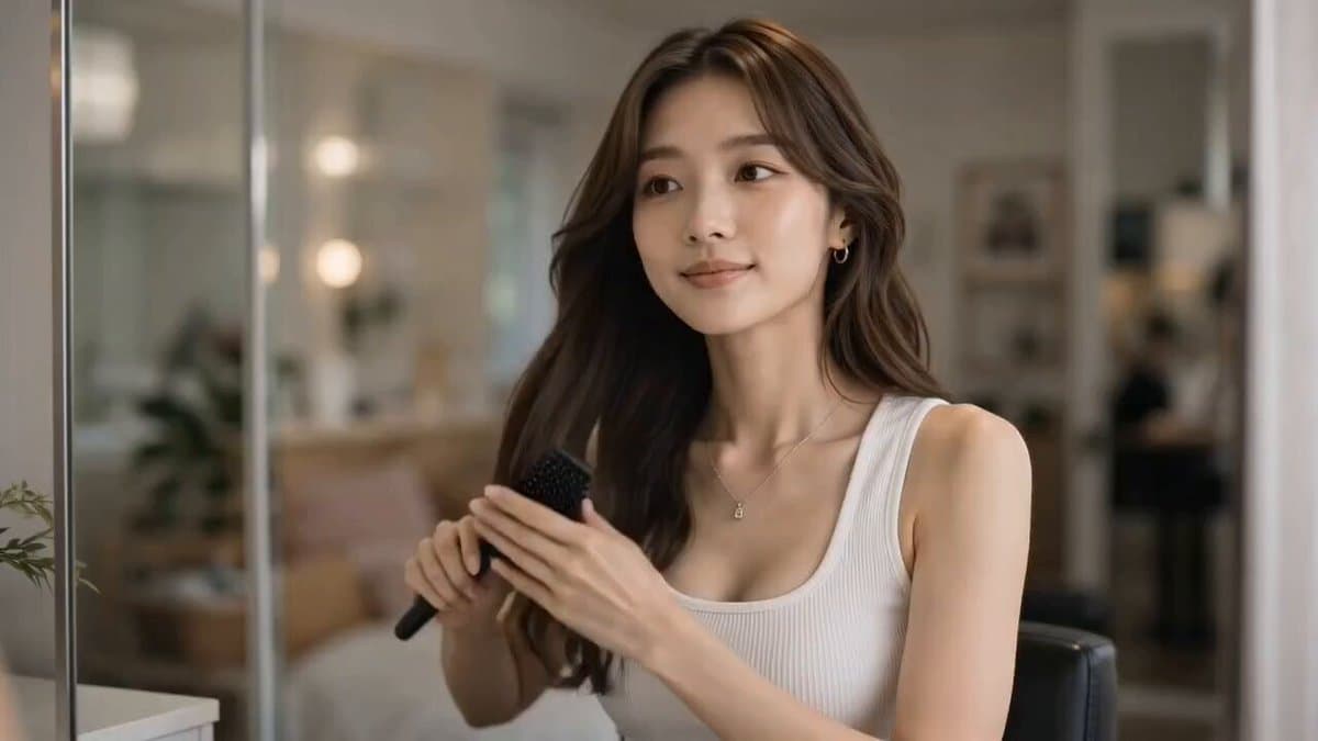 Realistic Japanese Lifestyle Beauty Studio Video