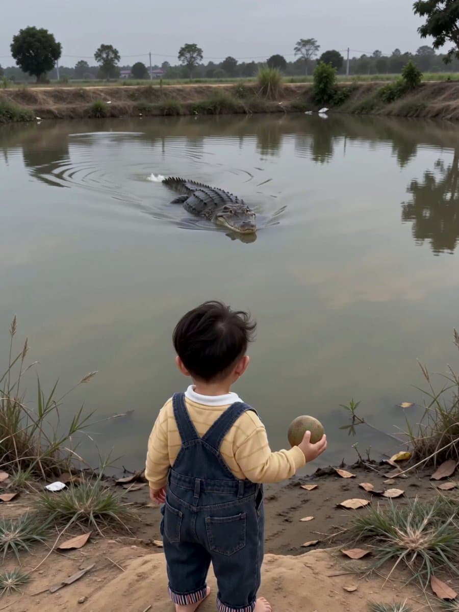 Surreal Crocodile Ball-Toss Comedy