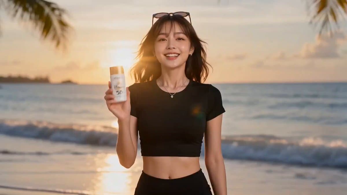 Luxury Skincare Beach Commercial
