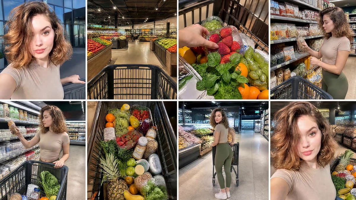 Realistic Grocery Shopping Vlog Sequence