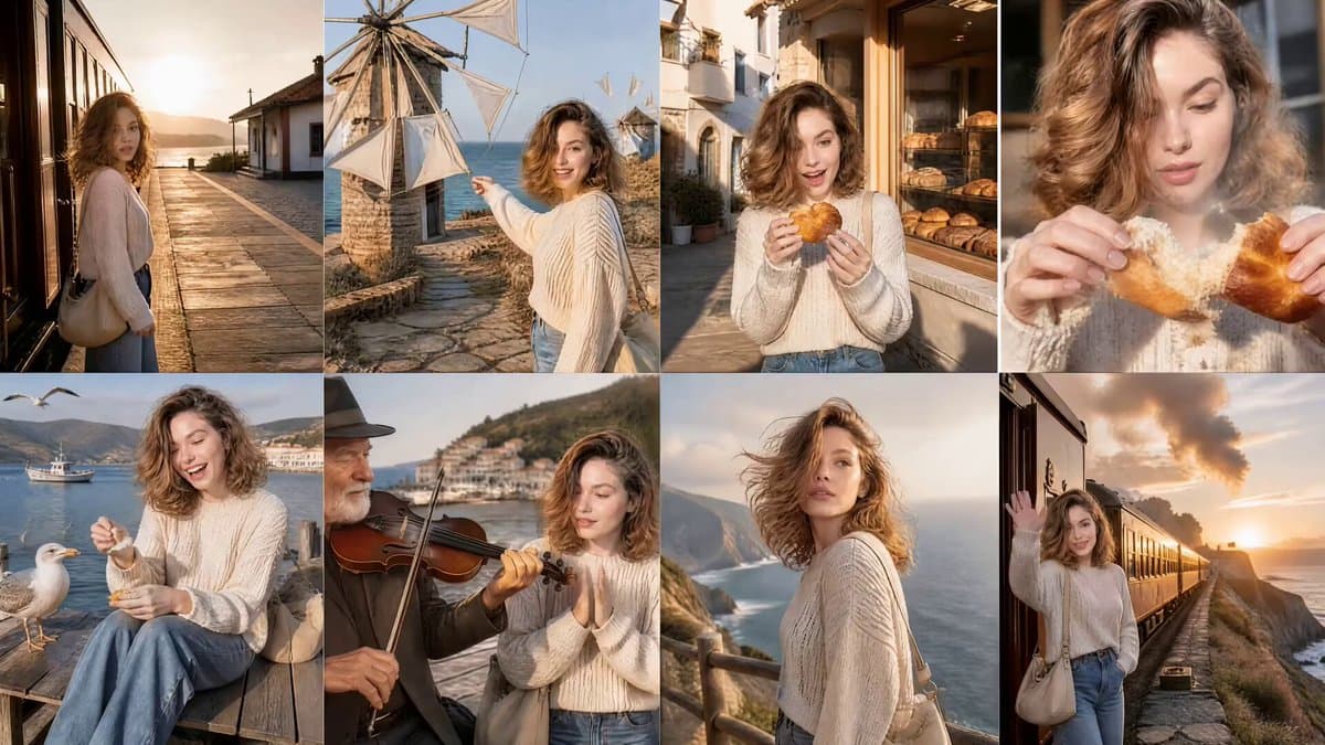Cinematic Korean Woman Coastal Adventure