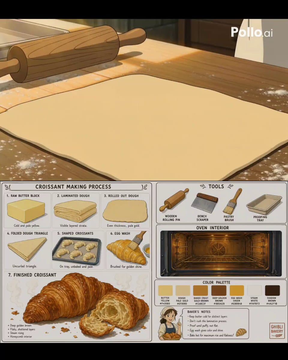 Studio Ghibli Style Croissant Bakery