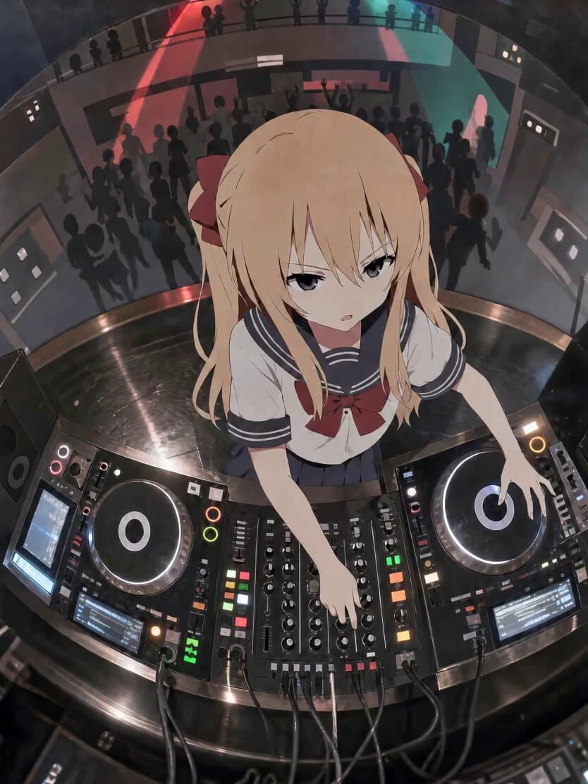 Anime DJ Girl Club Performance