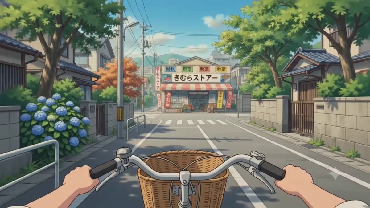 POV Japanese Residential Neighborhood Bike Trip