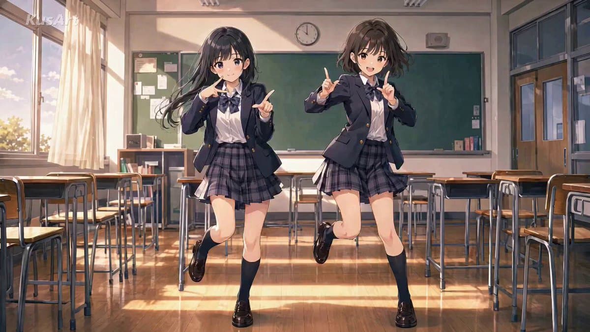Anime High School Pair Dance