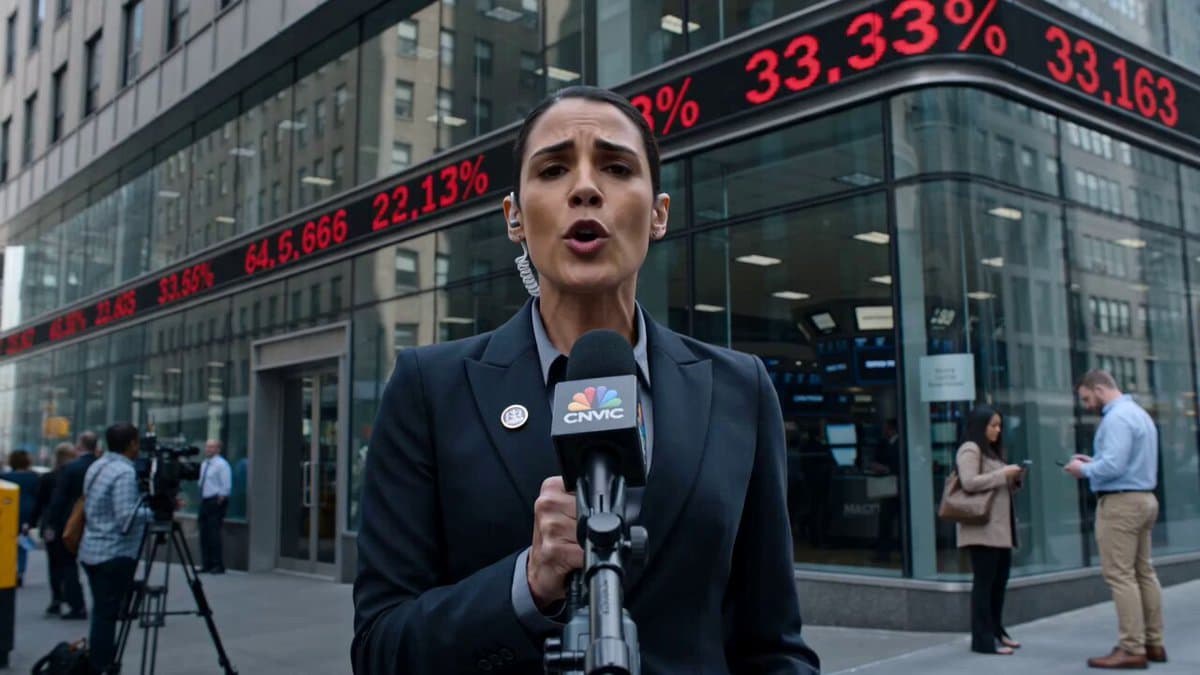 Stock Market Crash News Broadcast