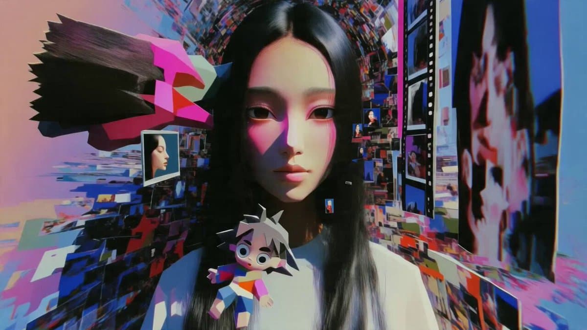 Multidimensional Glitch Morphing Animation