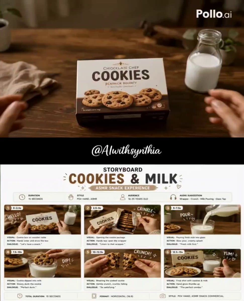 Cookies and Milk ASMR Ad