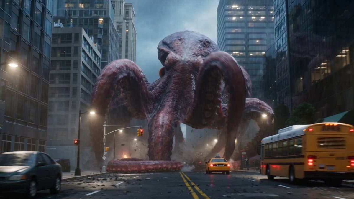 Giant Octopus Kaiju Rampage