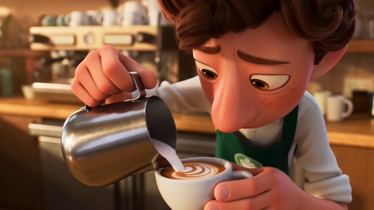 Pixar Style Coffee Shop Kindness
