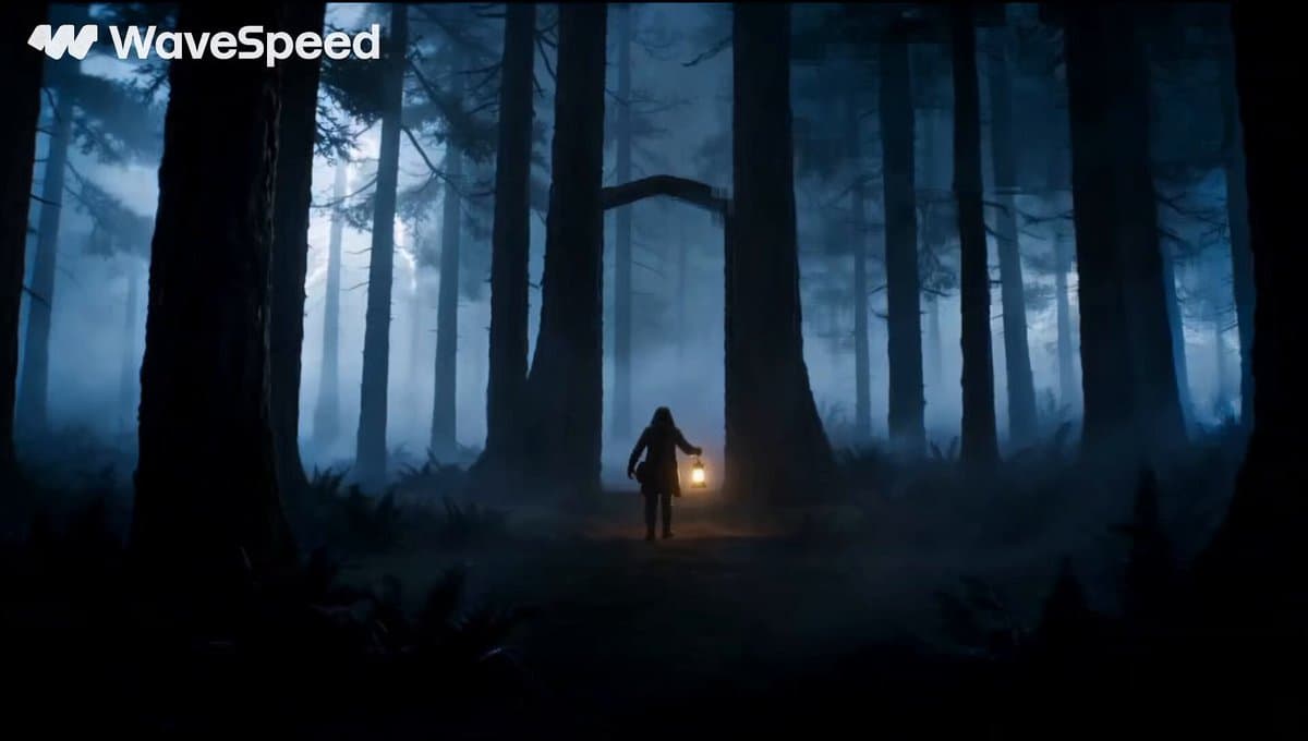 Magical Glowing Forest Portal Journey