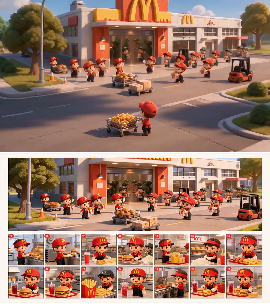 Chibi Fast Food Commercial