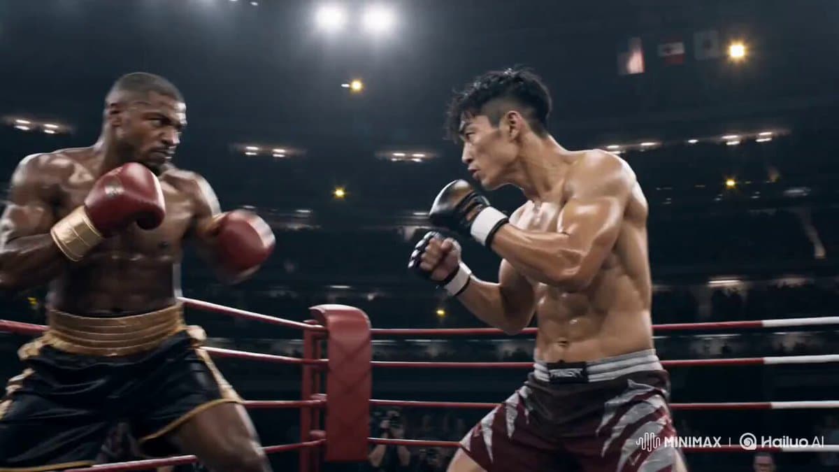 Photorealistic Arena Boxing Fight