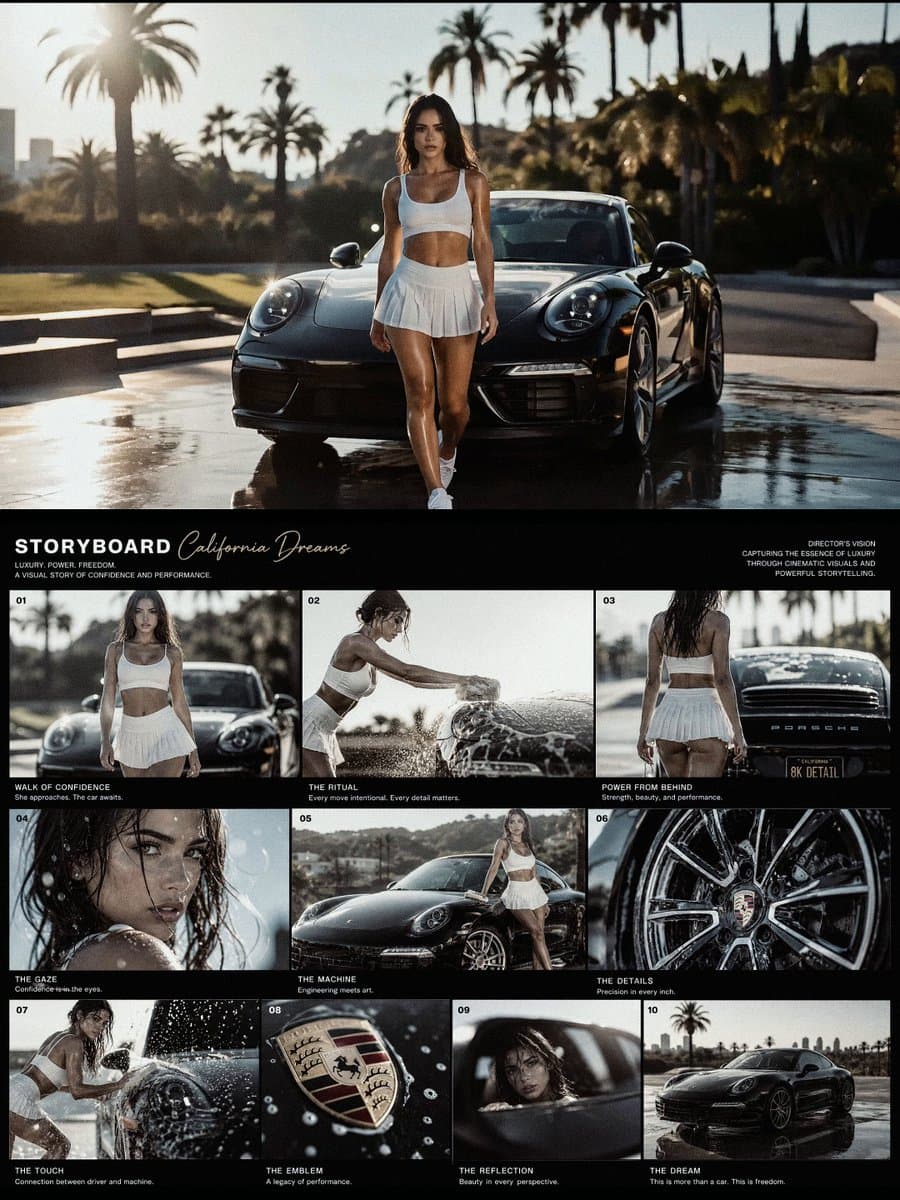 Luxury Porsche Commercial Storyboard