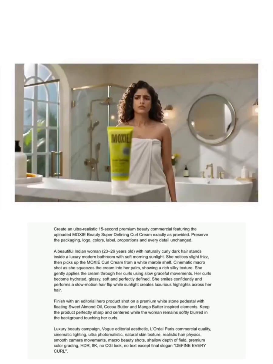 Moxie Curl Cream Beauty Commercial