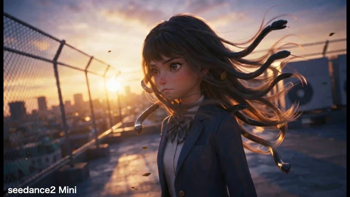 Crying Medusa Girl Video Sequence