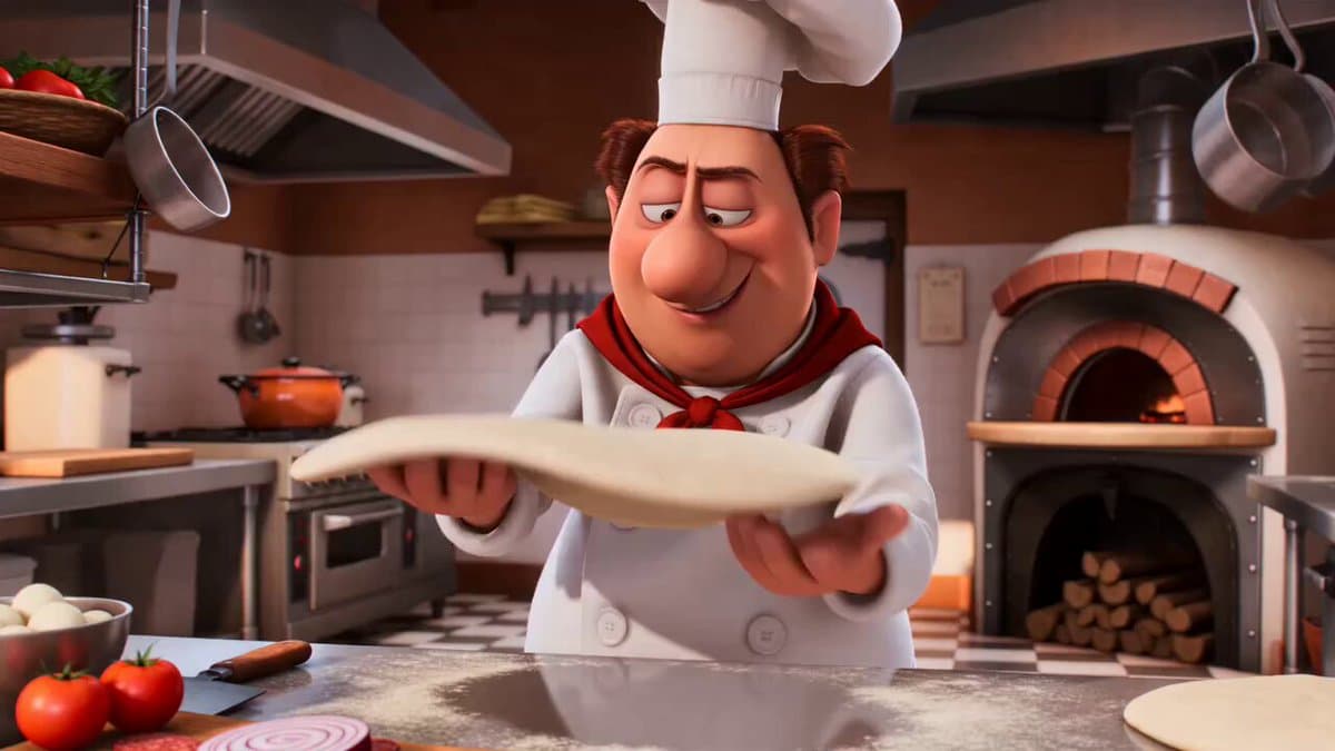 Flying Pizza Dough Animation