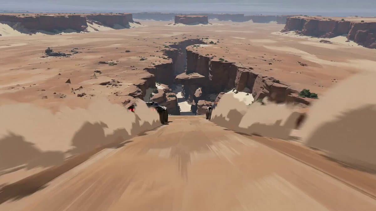 Futuristic Desert Off-Road Racing Prompt