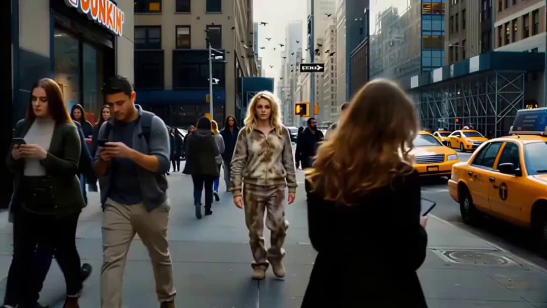 Cinematic Street Fashion Yellow Dress