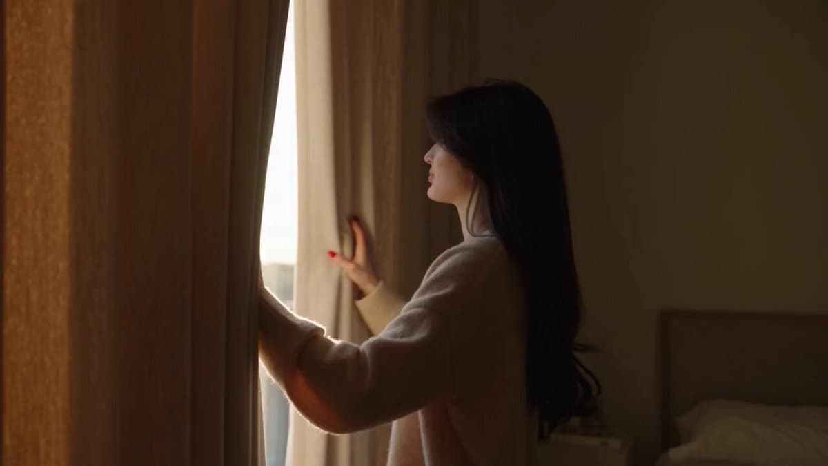 Realistic lifestyle cinematic video of an East Asian woman