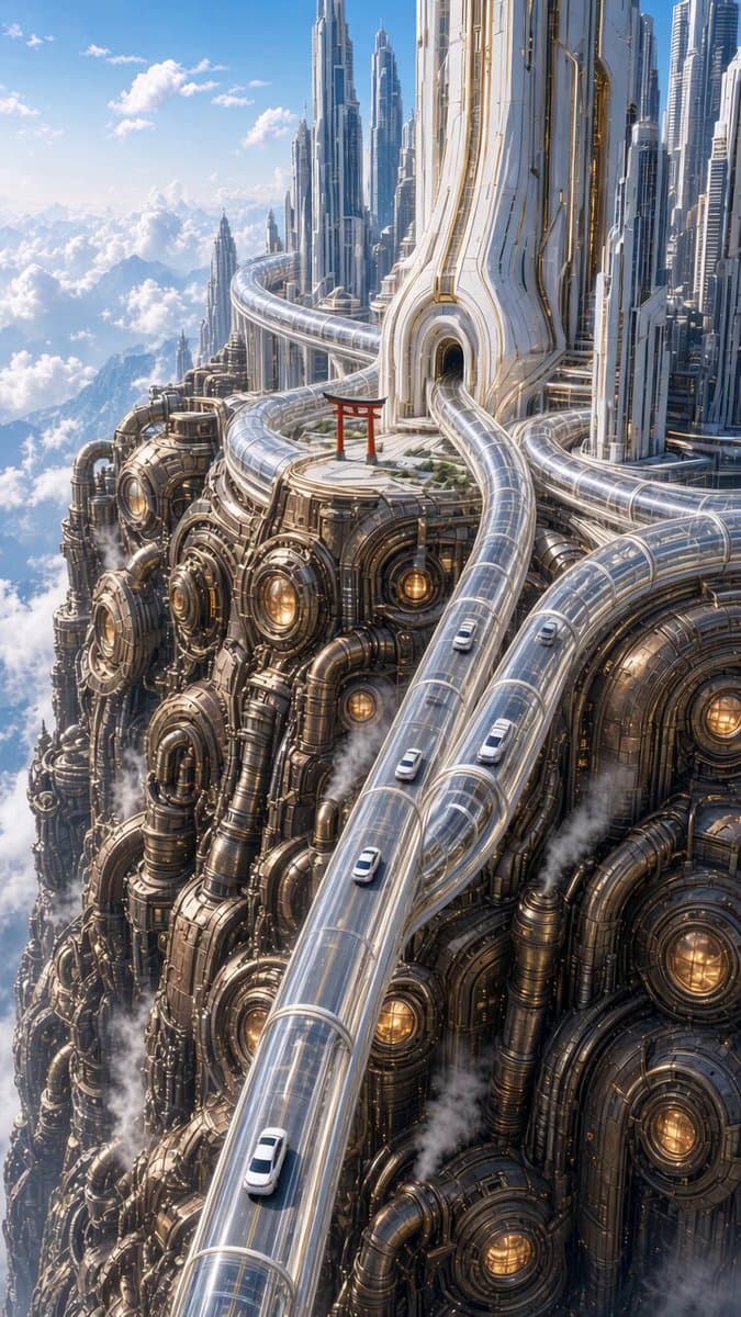 Steampunk Megastructure Aerial
