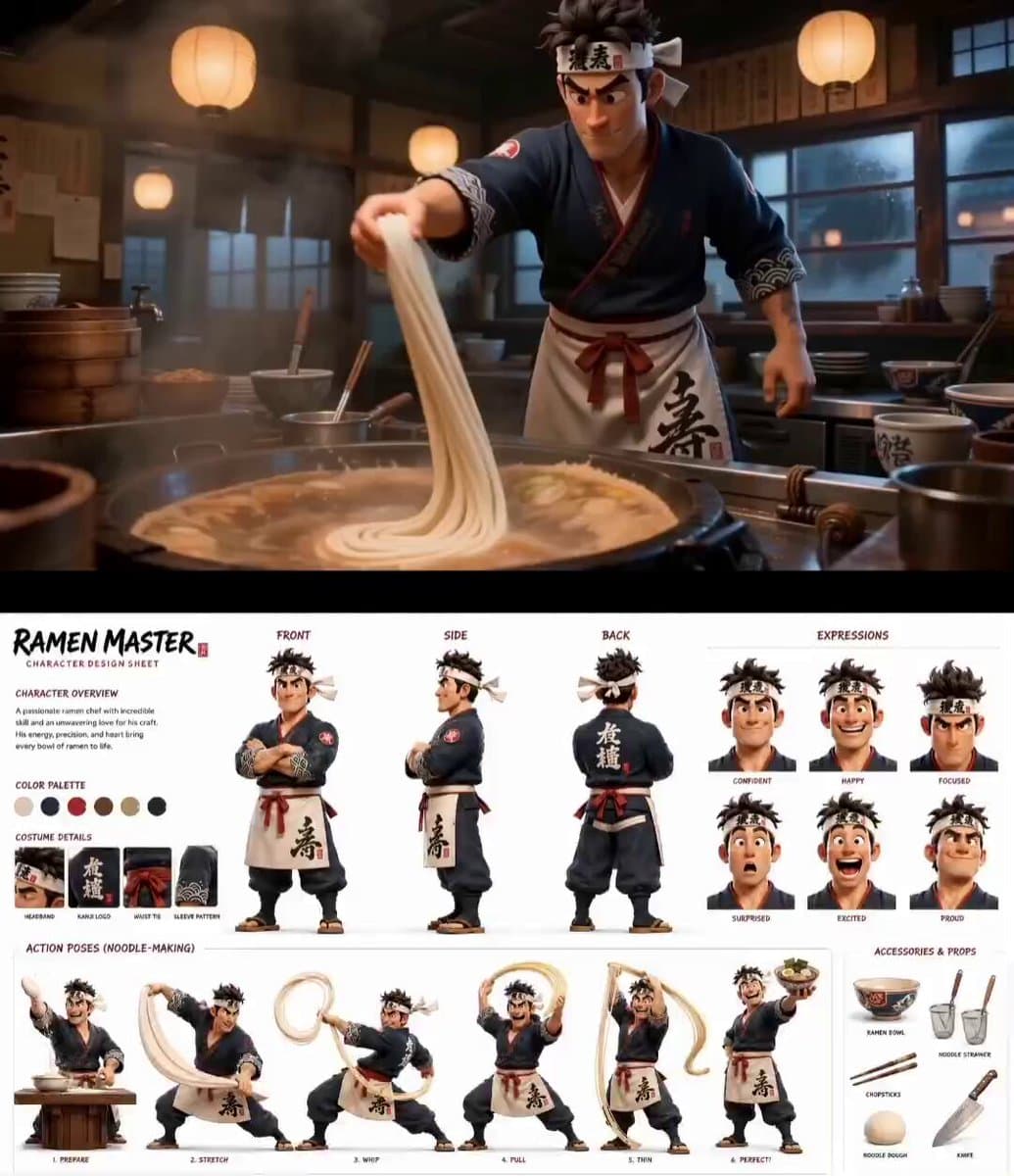 Pixar Style Tokyo Ramen Shop