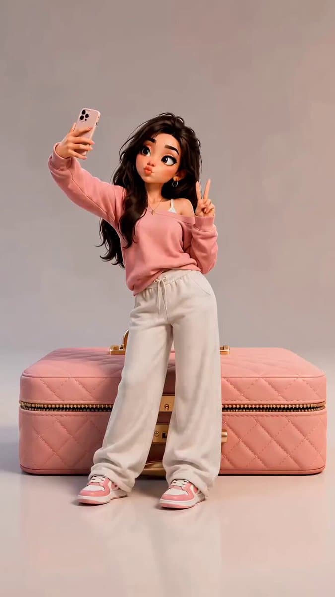 3D Pixar Style Miniature Girl Animation