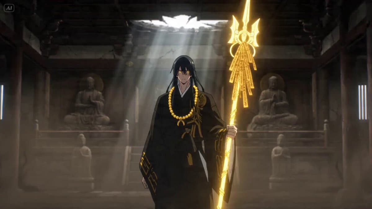 Dark Anime Exorcist Combat Scene