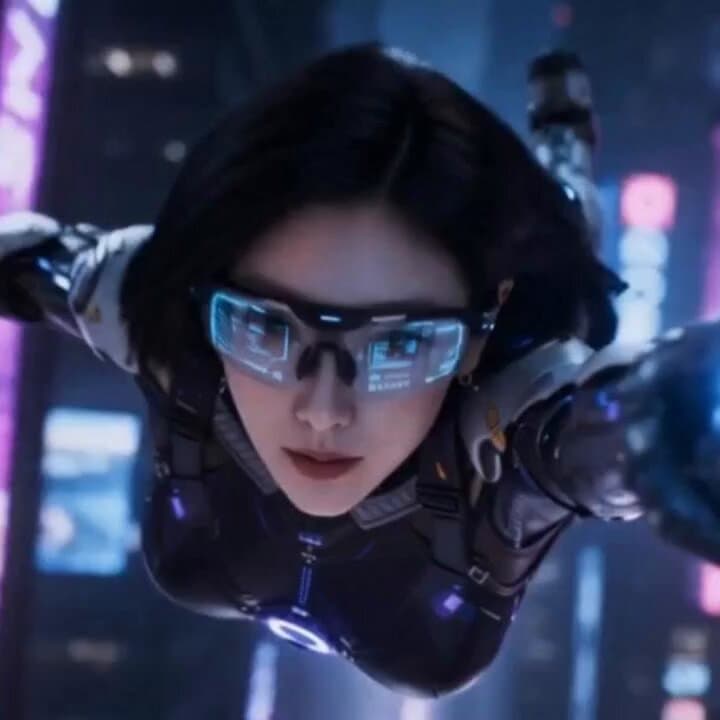 Cyberpunk Parkour Female Operative
